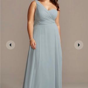 Dusty Blue dress from David’s Bridal